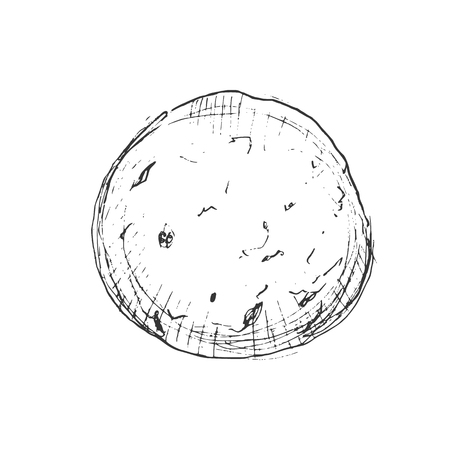 Mozzarella sketch icon of cheeses dairy product Isolated on white background. Can be used for logo, restaurant menu, recipe bookのイラスト素材