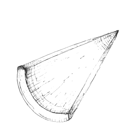 Brie sketch icon of cheeses dairy product Isolated on white background. Can be used for logo, restaurant menu, recipe book.のイラスト素材