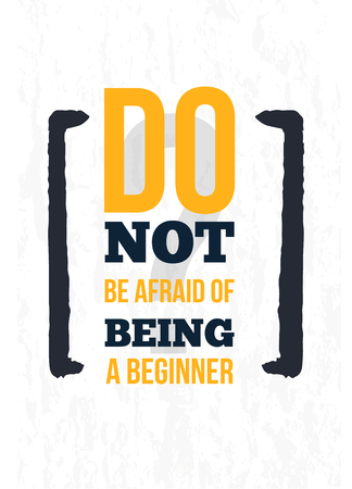 Beginner quote. Distressed banner. Inspiration motivation conceptのイラスト素材