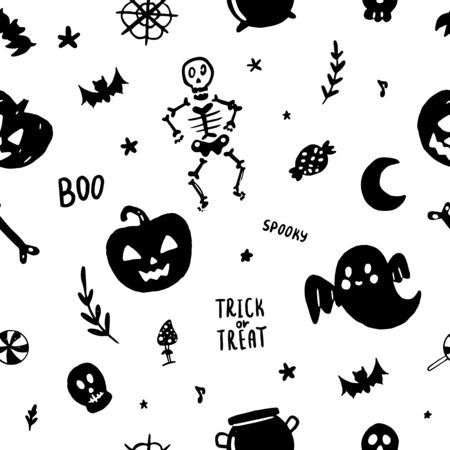 Halloween seamless pattern.のイラスト素材