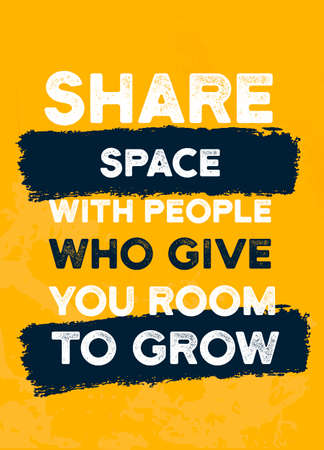 Grow Poster Typography print design. Grunge compassion decoration quoteのイラスト素材