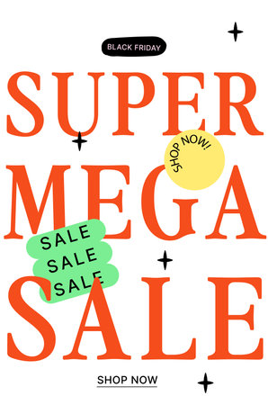 Super mega sale typography poster. Vector illustration for your design.のイラスト素材