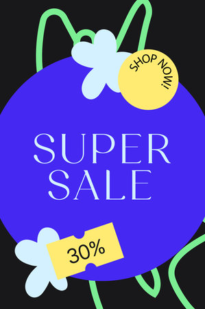 Conceptual hand writing showing Super Sale. Business photo showcasing Discounts of up to 30 percent off on promotional items.のイラスト素材