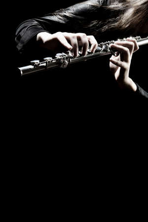 Flute music flutist musical instruments playing  の写真素材