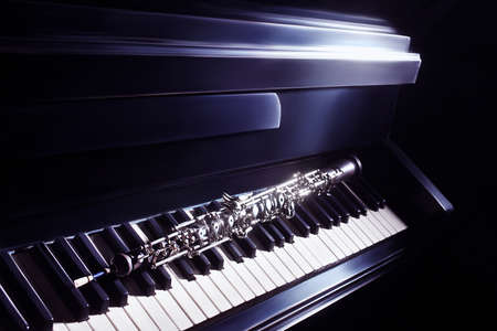 Musical instruments piano and oboe  Classical music orchestra instrumentの写真素材