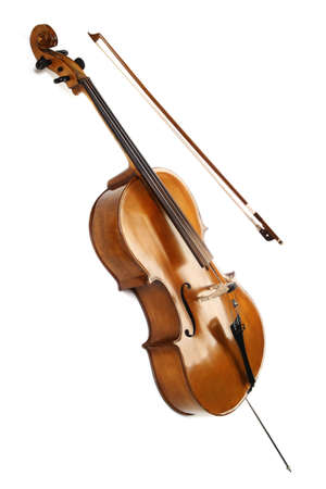 Cello orchestra musical instruments isolated on whiteの写真素材
