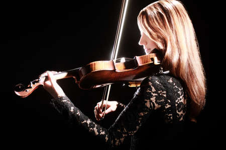 Violin player violinist Musical instruments of orchestra classical musicianの写真素材