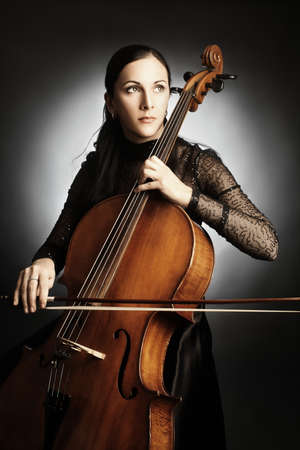 Cello player. Cellist classical musician musical instrumentsの写真素材