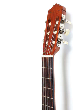 Acoustic guitar Classical music instruments isolated on whiteの写真素材