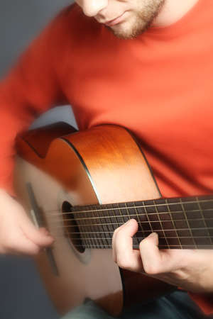 Acoustic guitar player spanish guitaristの写真素材