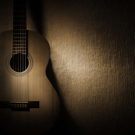 Classical guitar Acoustic guitar music instruments closeupの写真素材