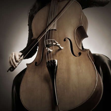 Cello player Cellist playing violoncello orchestra musical instrumentsの写真素材