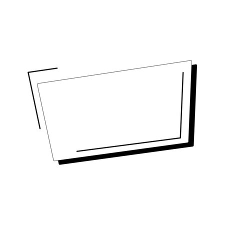 Abstract geometric figure. Trendy vector geometric shape for information. Retro element from 80-90s. Vector doodle illustration.のイラスト素材