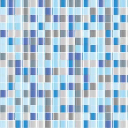 Colorful abstract pixel mosaic background, blue and grey squares.のイラスト素材