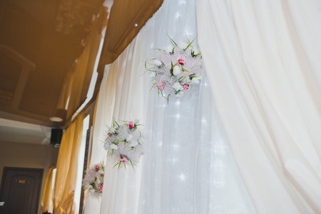 Decorative ornaments on curtains.の写真素材