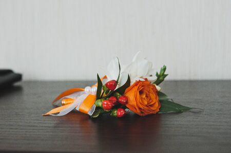 Bouquet with a rose.の写真素材