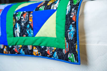 Production of covers and blankets from pieces of a fabric.
