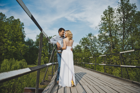 Walk on the bridge.の写真素材