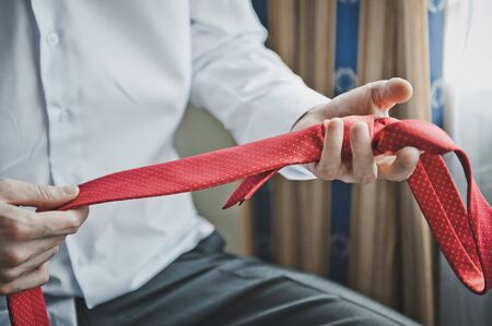 Details of the wardrobe of a business person.の写真素材