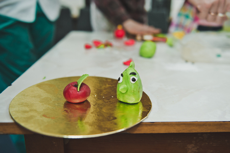 Figures for decoration of childrens cake.の写真素材