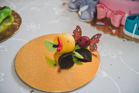 Figures for decoration of childrens cake.の写真素材