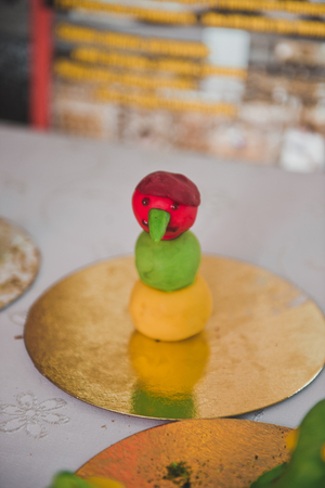 Separate elements for childrens cake.の写真素材