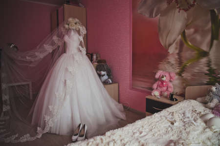 Full set of an attire of the bride.の写真素材