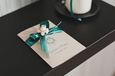 Large candle with decorations.の写真素材