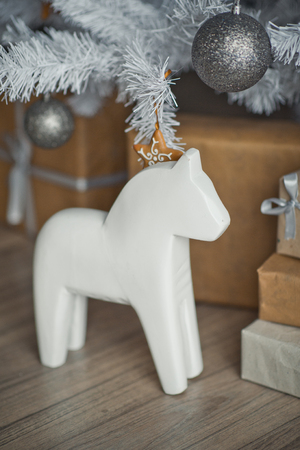 White toy horse.の写真素材