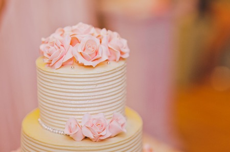 Edible cake on the holiday table.の写真素材