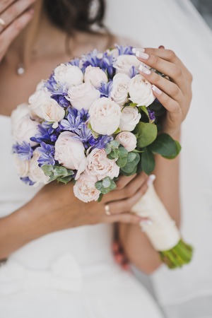 Wedding bouquet in the process of celebration.の写真素材