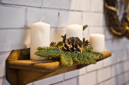 Christmas interior space.の写真素材