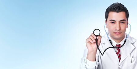 Young doctor with stethoscopeの写真素材