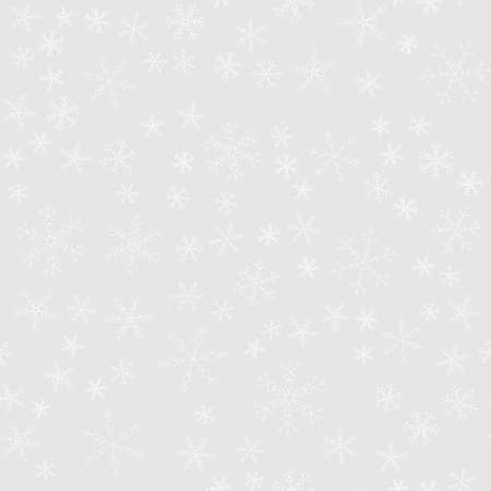 Snowflakes of different kinds on a background of gray, pattern