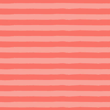 Striped seamless pattern. Abstract vintage noisy textured striped background. Living coral textured background.のイラスト素材