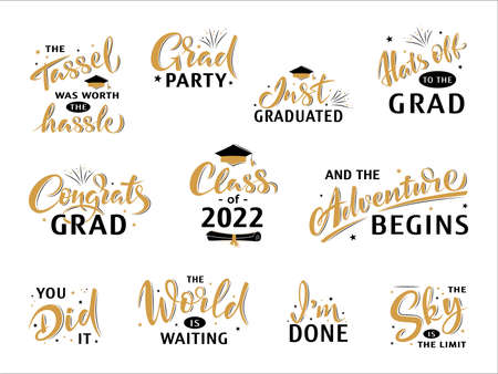 Inspiration and motivation graduation party quotes. Graduates. greeting lettering sign....
