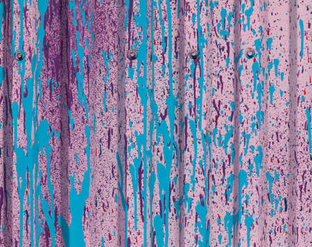 the background texture is multi color red gray green yellow blue gray, metal leaf, a profileの写真素材