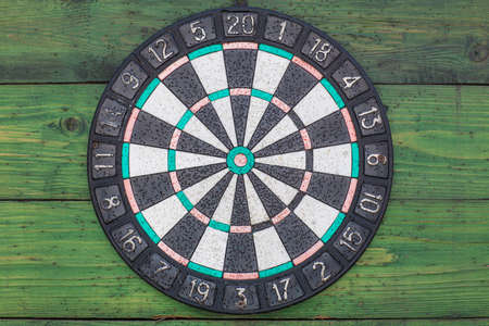 darts, on a wall from green boardsの写真素材