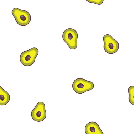 Seamless vector pattern. Juicy avocados and hearts. Pattern on white backgroundのイラスト素材