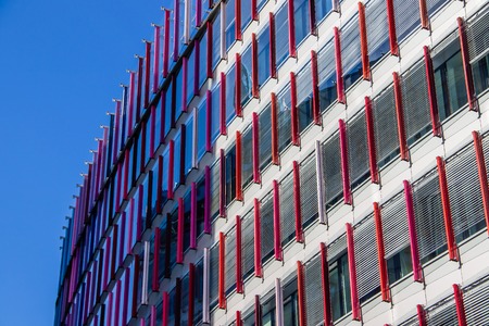 The windows of the Gazprom business center in St. Petersburg. The business center is June 2018. Mirror windowsのeditorial素材