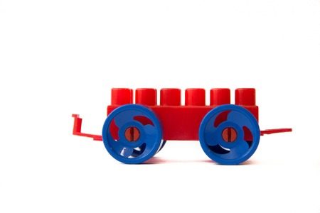 Toy typewriter from a designer on a white background isolated on a white backgroundの写真素材