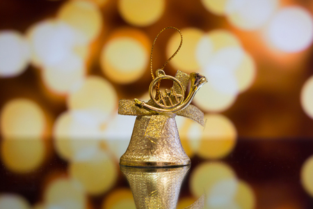 Christmas toy on bokeh background.の写真素材