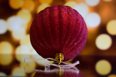 Christmas toy on bokeh background.の写真素材