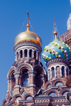 Savior - on - Blood Temple. Temple in Russia. Orthodox religion. April 23, 2018, Russia, St. Petersburg.のeditorial素材
