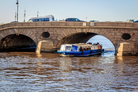 River Fontanka. City water. The architecture of the city. April 23, 2018, Russia, St. Petersburg, Neva.のeditorial素材