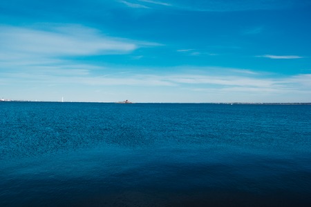 Gulf of Finland in daylight. Bay in the afternoon. Sea and Wavesの写真素材