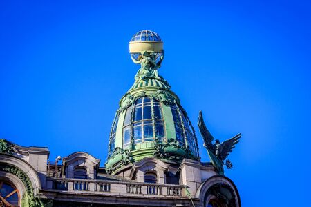 House books St. Petersburg. Historical buildings of the city. Nevsky Avenue. Russia, St. Petersburg, April 23, 2018のeditorial素材