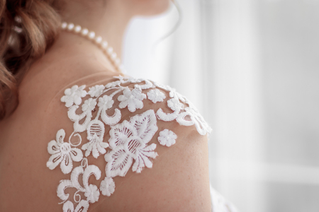 Cream bridesmaid dress. Wedding Dress. Holiday dress Celebrationの写真素材