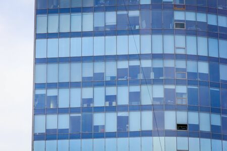 Glass windows of the business center. Business center. Russia St. Petersburg June 16, 2018のeditorial素材