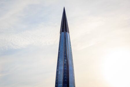 Glass windows of the business center. Business center. Lakhta Center Russia St. Petersburg June 16, 2018のeditorial素材